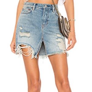 Free People denim skirt